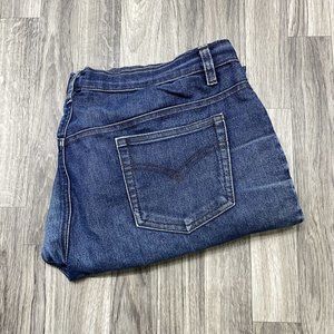 DJ&C Straight Leg Mid Rise Dark Wash Blue Denim Jeans Women's Size 40 Waist